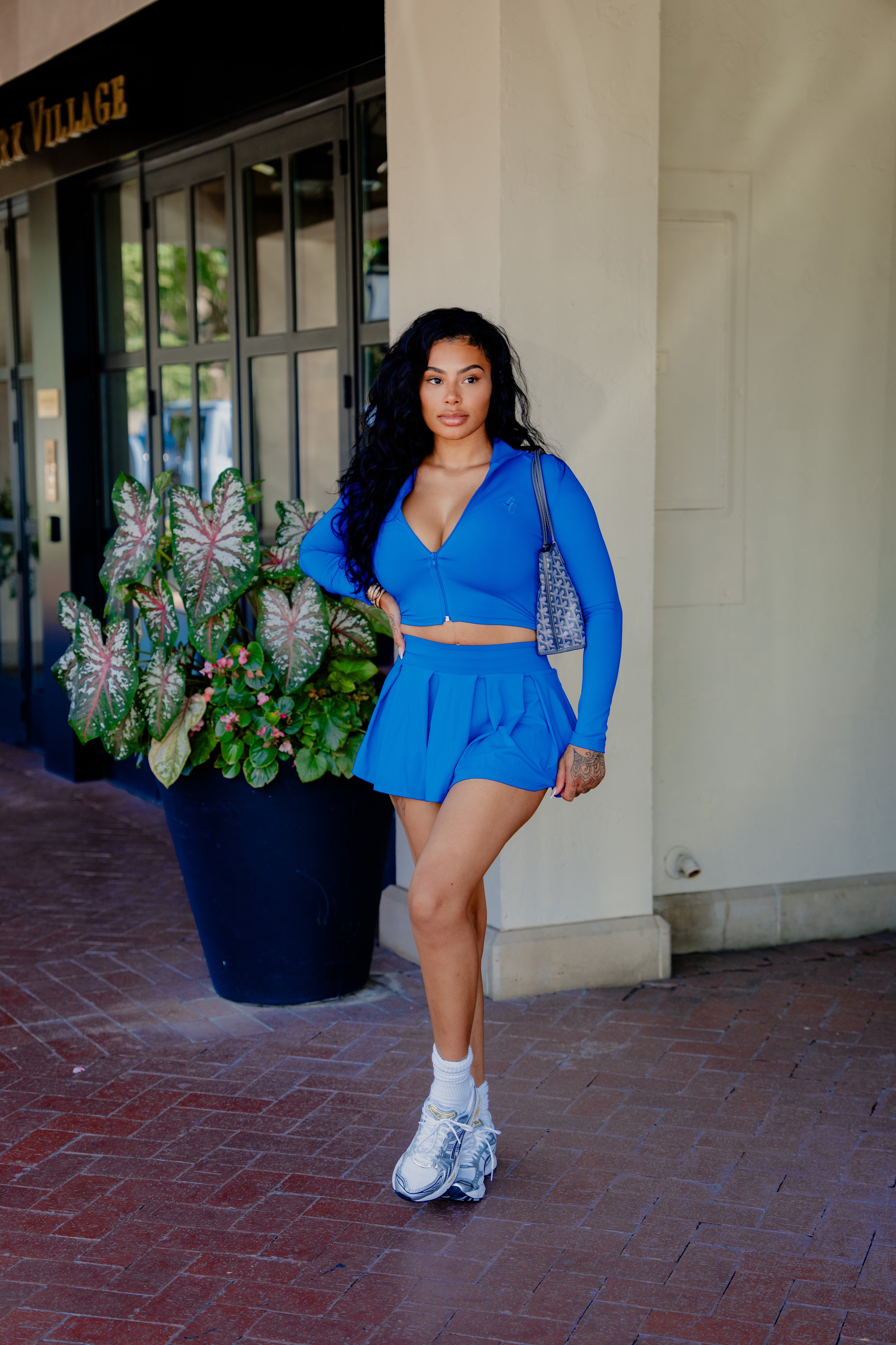 Blue Bloom Skirt Set